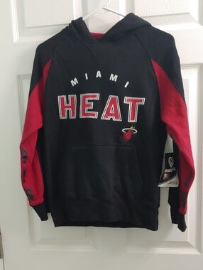Miami Heat Hoodie New With Tags Hands High Black Youth Sweatshirt Size M